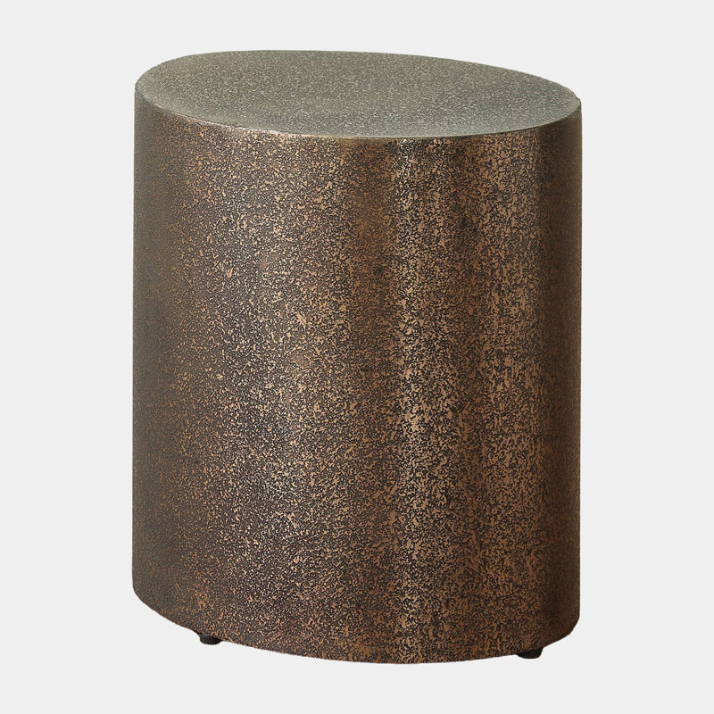 Texture End Table, 15" H x 14" W x 12" D, Champagne