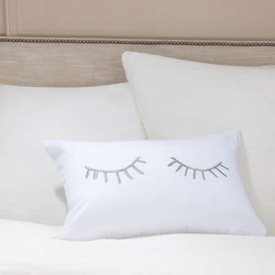 Eyelash Cotton Throw Pillow