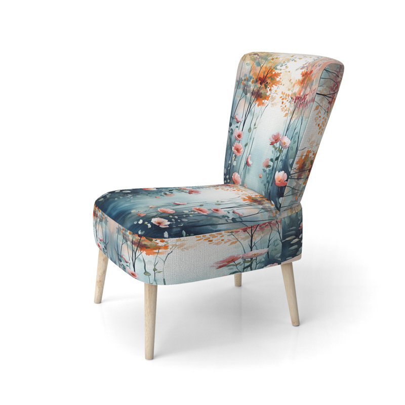 Chaise d'appoint Forest - chaise d'appoint Delicate Spring Forest Blooms II, Side Chair Armless