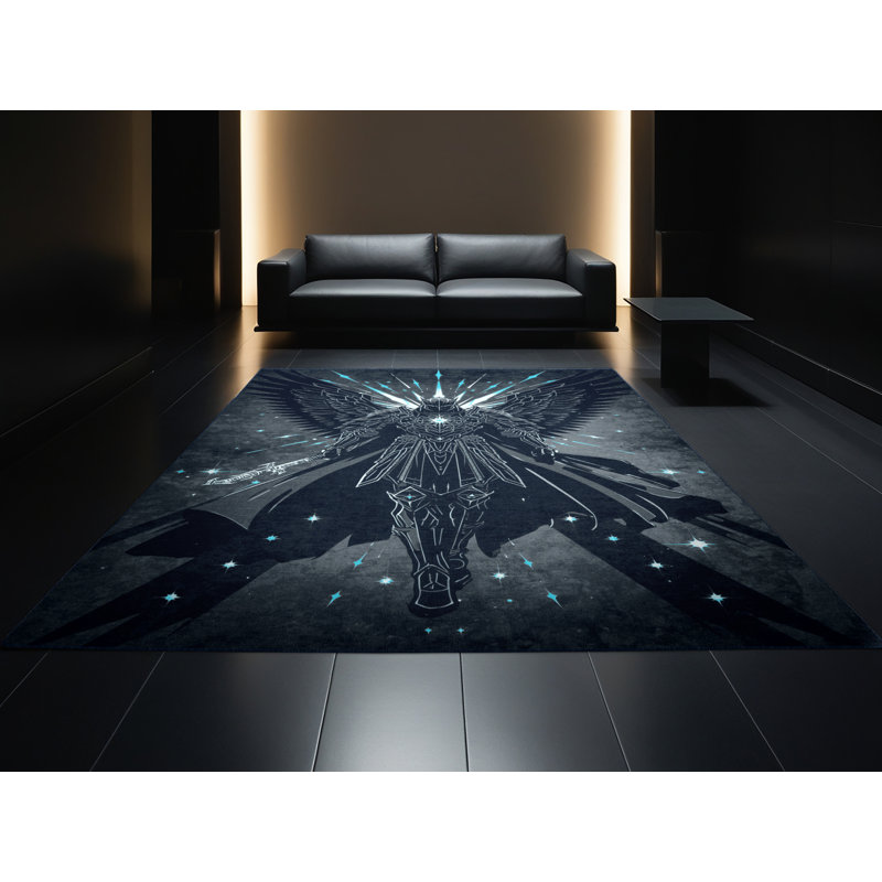 Tapis doux et moelleux en tissu Dunneback Celestial Guardian Warrior, 4 x 6