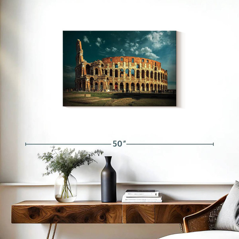 Ravi Sunlit Colosseum In Rome, 20" H x 30" W