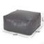 Repose-pieds rectangulaire en similicuir Bambo, gris
