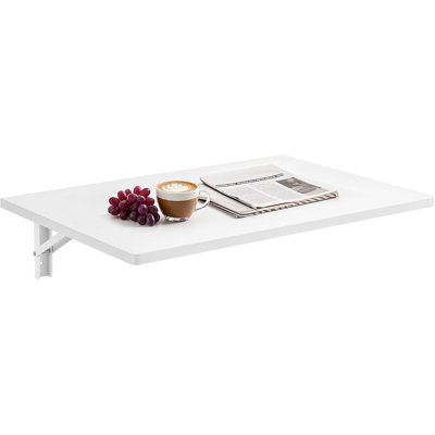 Table pliante murale 39,4 po x 19,7 po avec support en fer blanc