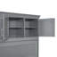 Grand lit escamotable mural avec armoires, gris