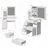 Jamie Cabinet Vanity Table with Padded Stool-2087692803