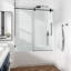 Porte de douche fixe et coulissante