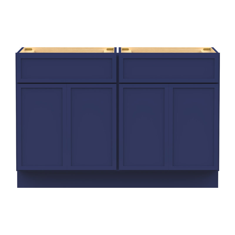 Base de meuble-lavabo double 48 po seulement, Bleu