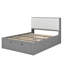 Lit plateforme élégant en bois avec tête de lit-2028357177