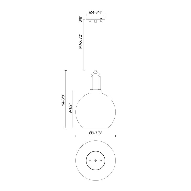 Shiloh 1 - Light Single Pendant, Brushed Nickel, Copper, 14.38"H x 9.88"W x 9.88" D