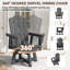 Chaise Adirondack pivotante en plastique gris PEHD-132055736