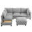 Upholstered Sectional With Coffee Table And Ottoman-108813903