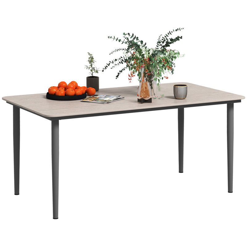 Garden Dining Table, Light Grey