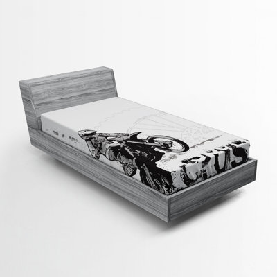 Motocross Racer Microfibre Jersey Knit Fitted Sheet