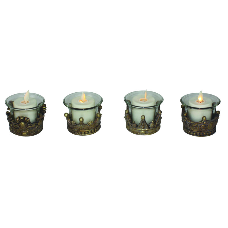 2'' H Glass Tabletop Tealight Holder