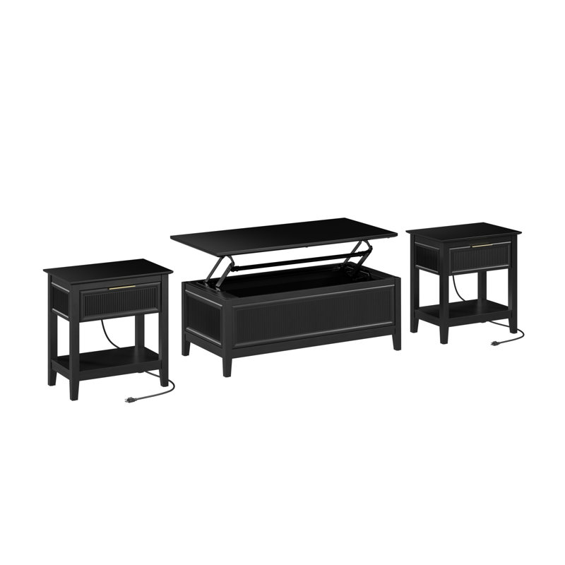 Ensemble de tables basses et de tables de bout Bush, Noir