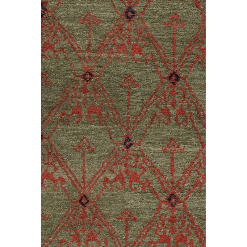 European Kilim Wool Geometric Area Rug, Rectangle 10' x 14'