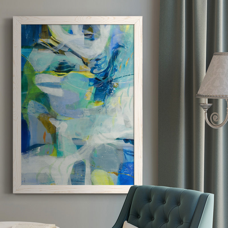 Marée basse encadrée sur toile, Cadre blanc, H 43,5 po x l 31,5 po x P 1 po