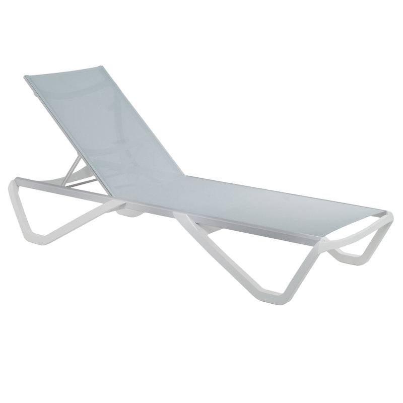Wave Armless Chaise, Gray