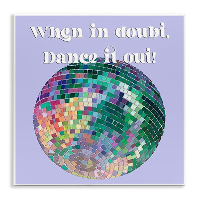 Dance It Out Phrase Wall Plaque Art by Regina Moore