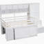 Grand lit mezzanine en bois avec rangement sous le lit avec tiroirs et tablettes Kauslick-2096697800-2096697801
