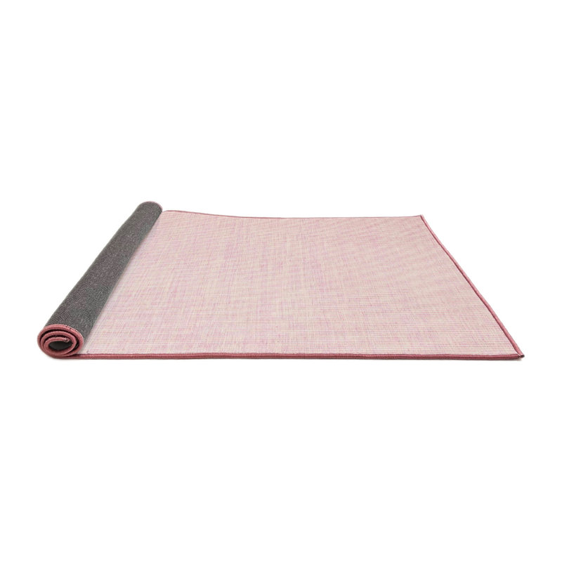 Tapis de zone rose contemporaine, Rond 6 pi