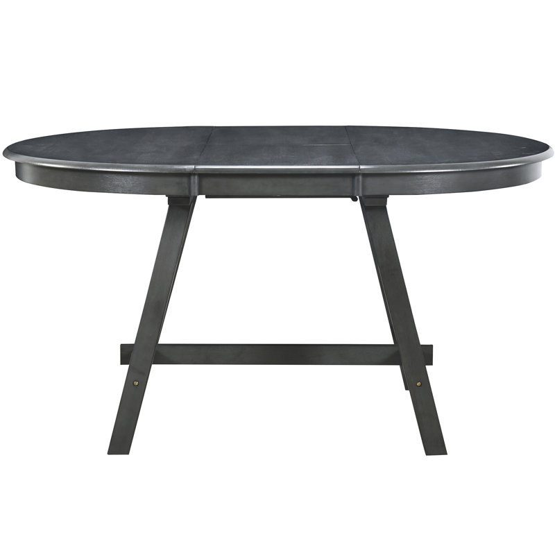 Table de salle à manger extensible moderne en gris - Facile à assembler, Gris
