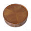 Table basse ronde de 31,3 po, table de bout ronde en treillis, table d'appoint Boho avec fonction de rangement rabattable, option de rangement caché, pour le salon, la chambre à coucher, noyer-130192489