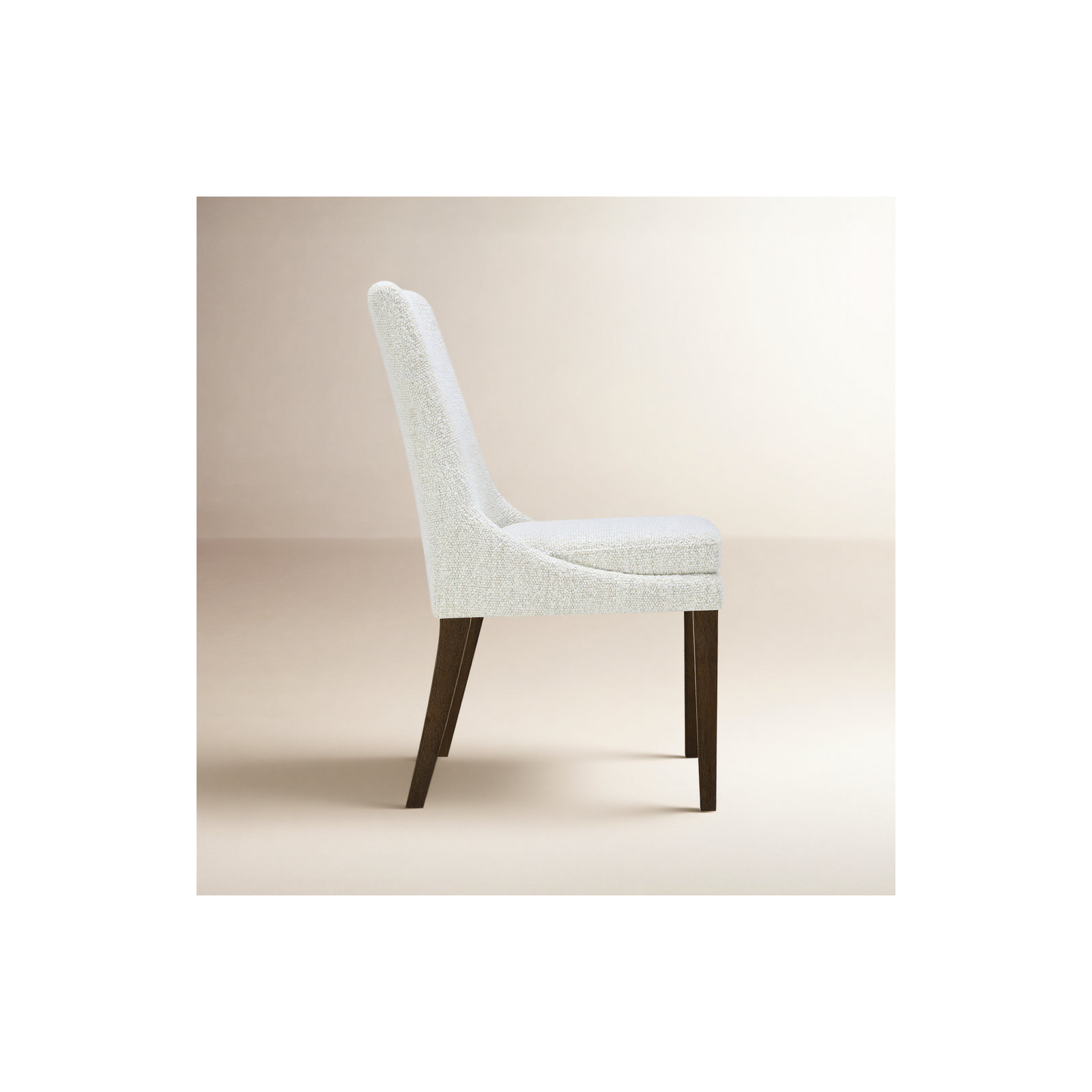 Niara Upholstered Side Chair, Merino Pearl Performance Tweed