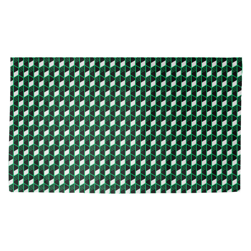 Avicia Indoor Doormat, Rectangle 2'1.5" x 3'6", Green/Black