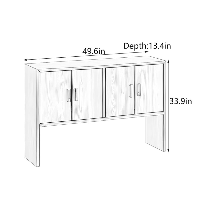 Armoire d'entrée en bois massif Wabi-Sabi
