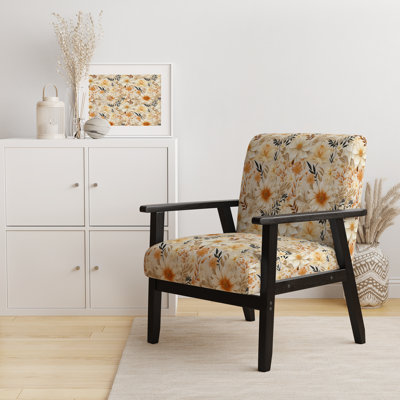 Fauteuil d'appoint rembourré en velours beige doux
