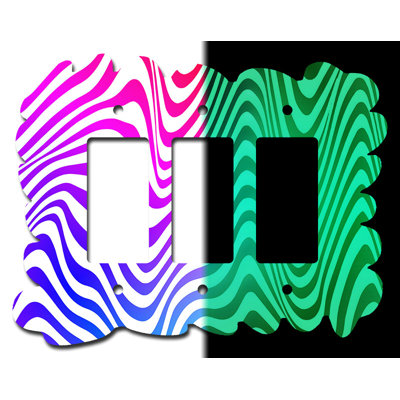 Plaques murales Off The Wall - Fun Squigley Rainbow Glow in the Dark