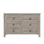Ensemble de chambre à coucher 3 pièces avec lit plateforme grande ferme avec tête de lit double, porte de chevet et commode-1313709434-1313709435