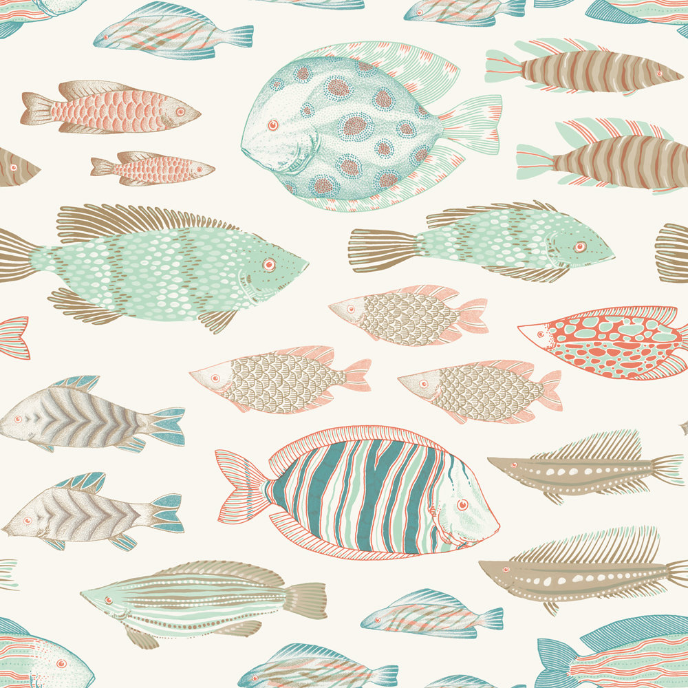 Marine Fish Peel And Stick Wallpaper Birch Lane™