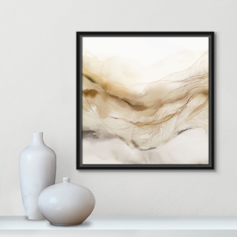 «Line Haze I» par Isabelle Z, Noir, H 17,5 po x l 17,5 po
