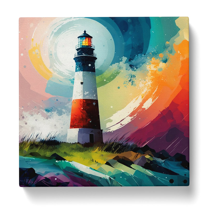 Lighthouse Colour Field - No Frame Print, 35cm H x 35cm W x 3cm D