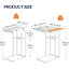 Foldable End Table C Shaped Side Table with Storage Shelf-1910007831