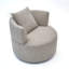 Fauteuil demi-tonneau pivotant en polyester 33 po Sigisbert