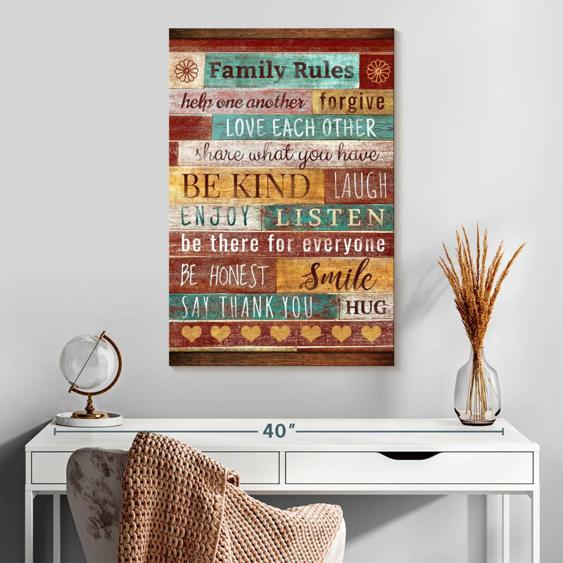 Tergel Family Rules Typographie I, H 30 po x l 20 po