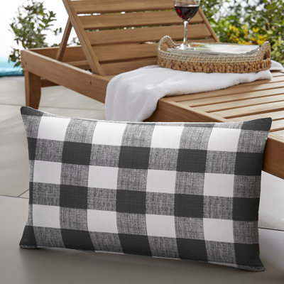 Banbridge Plaid Outdoor Reversible Throw Pillow