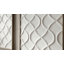 Décoration murale moderne en plâtre avec motif géométrique - Toile abstraite contemporaine, idéale pour décorer les murs - ensemble de 2, 40 po, blanc