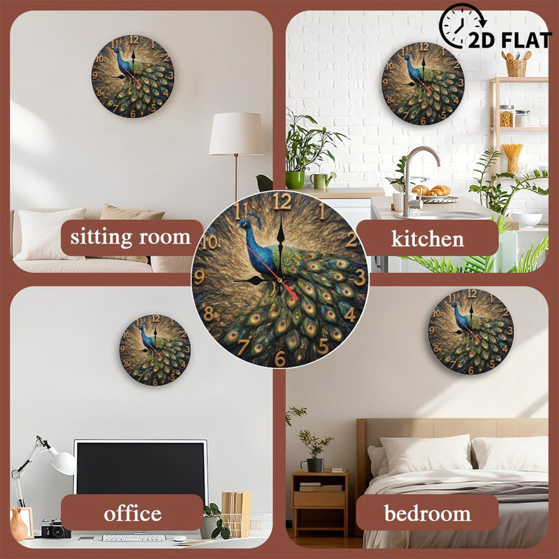 Horloge paon