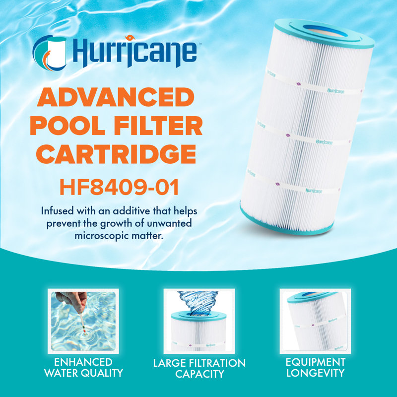 Hurricane Replacement Filter Cartridge for Unicel C-8409, 3 Pack