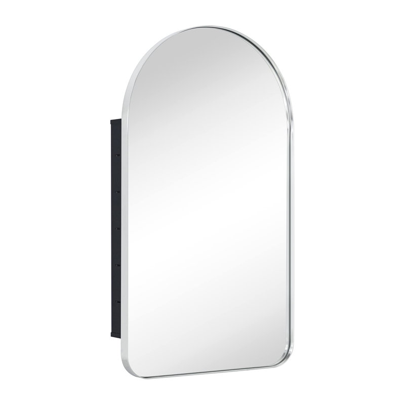 Armoire à pharmacie Aristes, H 28,3 po x l 16 po x P 4,96 po, Chrome