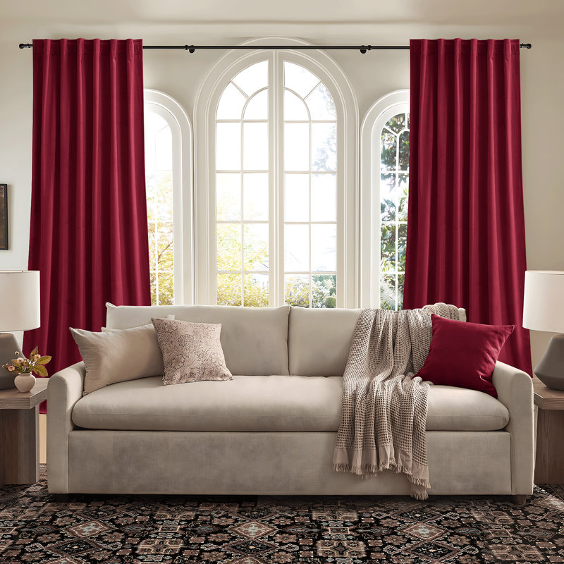  Velvet Blackout Curtains for Living Room, Thermal Insulated Luxury Drapes for Bedroom, Room Darkening Back Tab Velvet Window Treatments