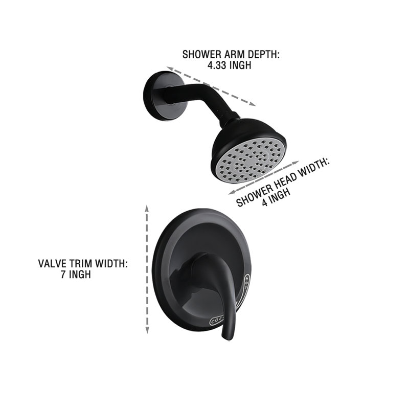 Complete Shower System with Rough in-Valve