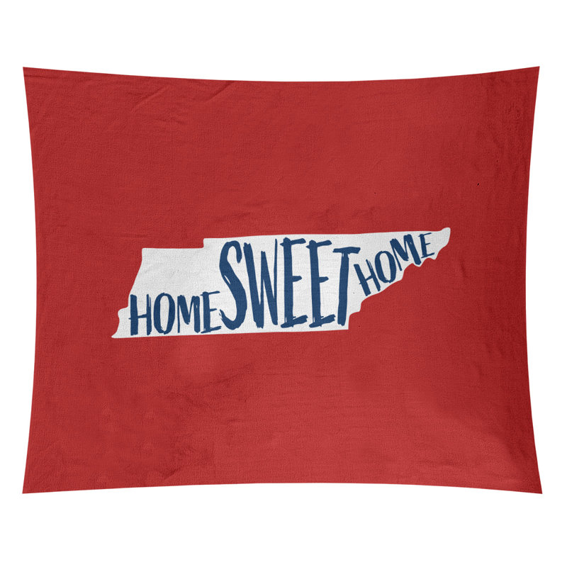 Tapisserie Home Sweet Tennessee, H 60 po x l 51 po, Rouge / Blanc / Bleu