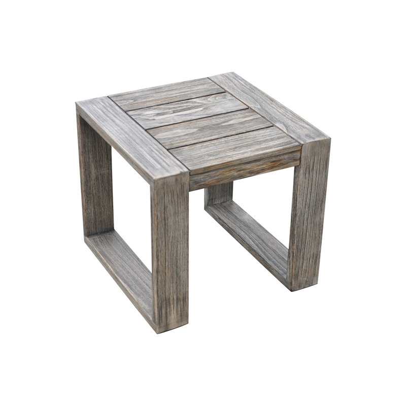 Asther Square Teak Outdoor Side Table , 17'' in. W 17'' in. D