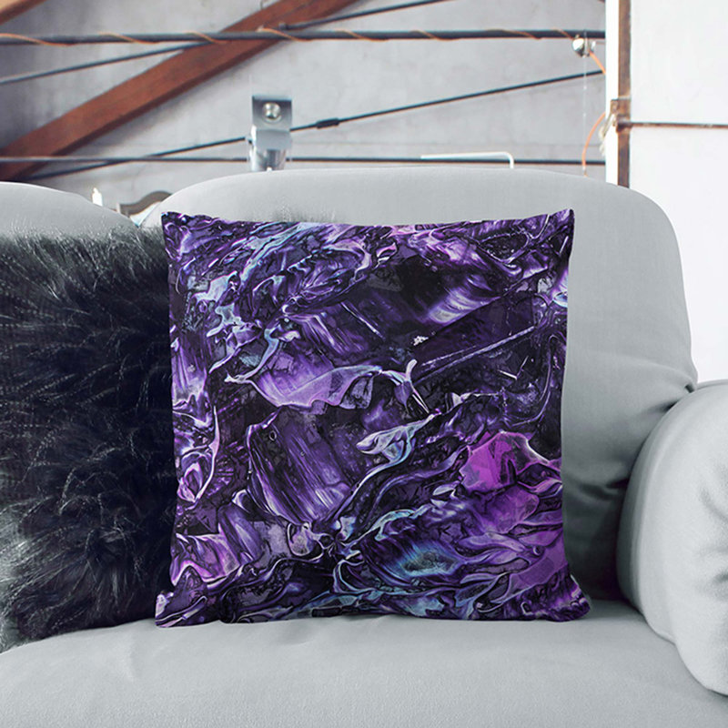 Innocence Cushion with Filling, 55cm H x 55cm W x 20cm D, Black