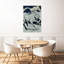 «Blue Flowing Horses», reproduction d'art murale cheval contemporain-129895765